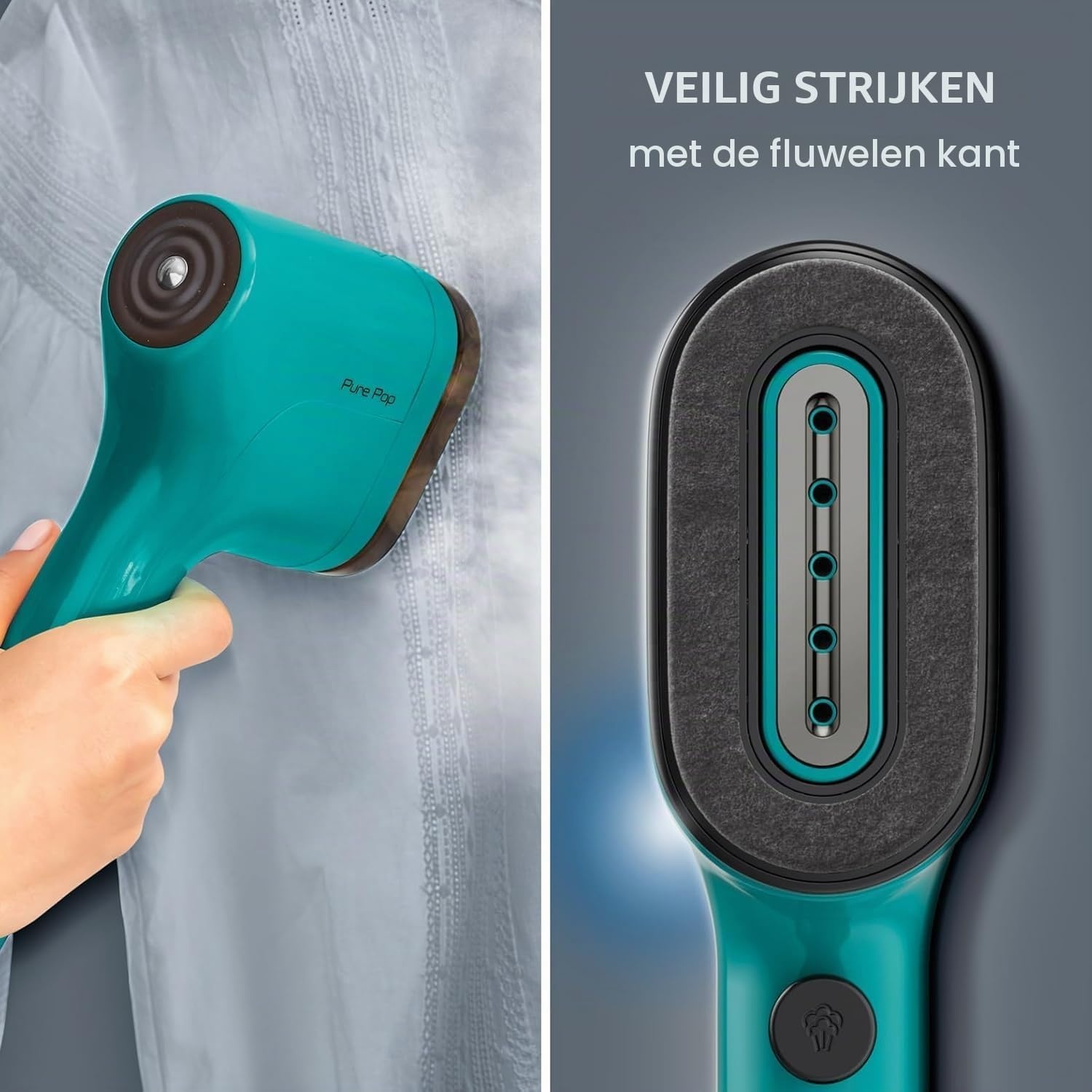 Rowenta Pure Pop stoomborstel, 1300 W, vermogen tot 20 g/min, groen DR2024