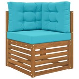 vidaXL Buiten bankkussen Polyester Turquoise 60 x 60 cm
