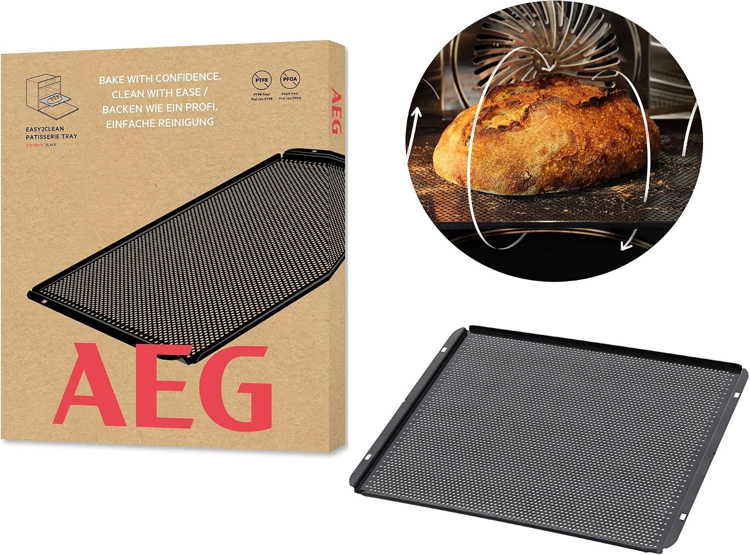 AEG Patisserie Easy2Clean Bakplaat 46,3 x 38,5 cm - Zwart