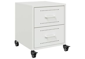 Stalen Nachtkastje 36x39x43,5 cm Wit - 46% Korting