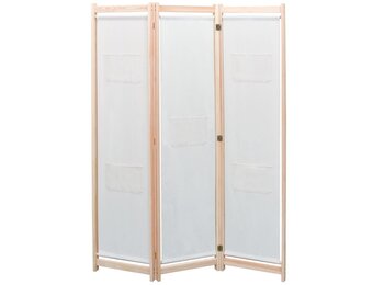 vidaXL Kamerscherm met 3 panelen 120x170x4 cm stof crème