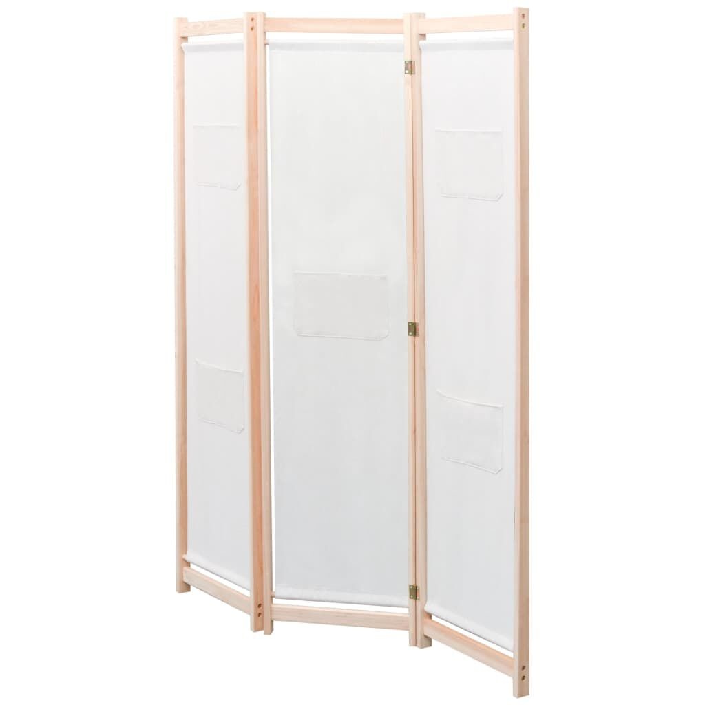 vidaXL Kamerscherm met 3 panelen 120x170x4 cm stof crème