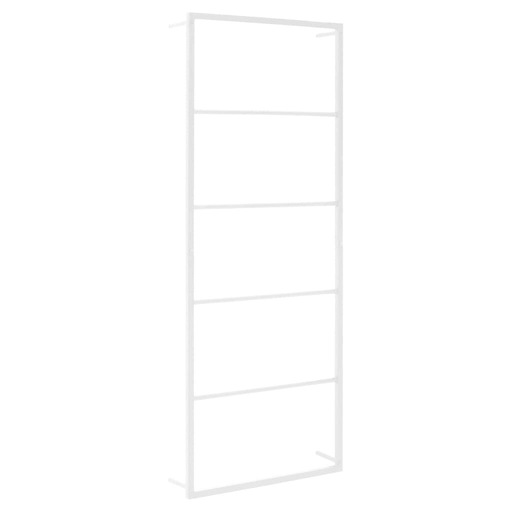 vidaXL Handdoekenrek 45x10x115 cm staal wit
