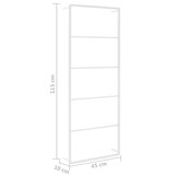 vidaXL Handdoekenrek 45x10x115 cm staal wit