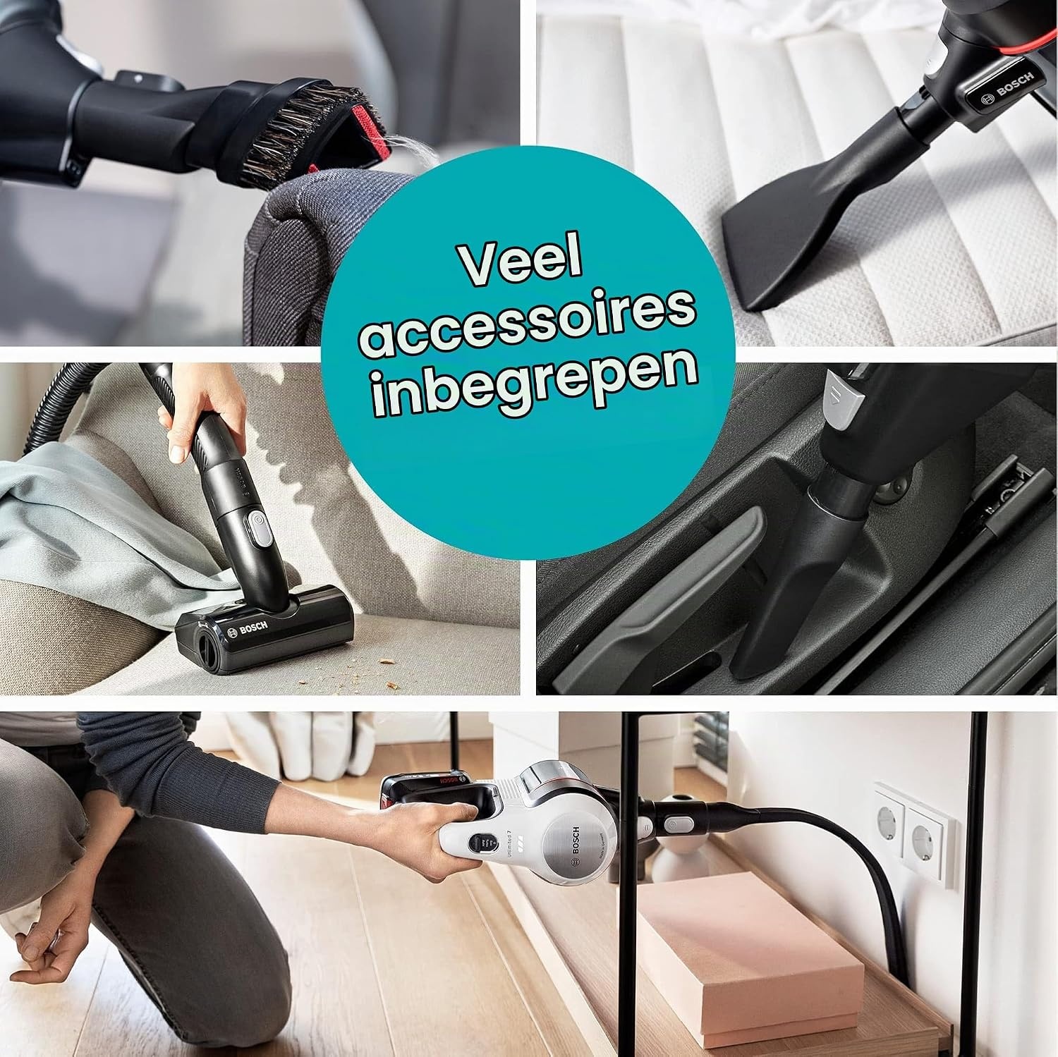 Bosch Unlimited 7 Draadloze Steelstofzuiger BKS711MTB - Zwart