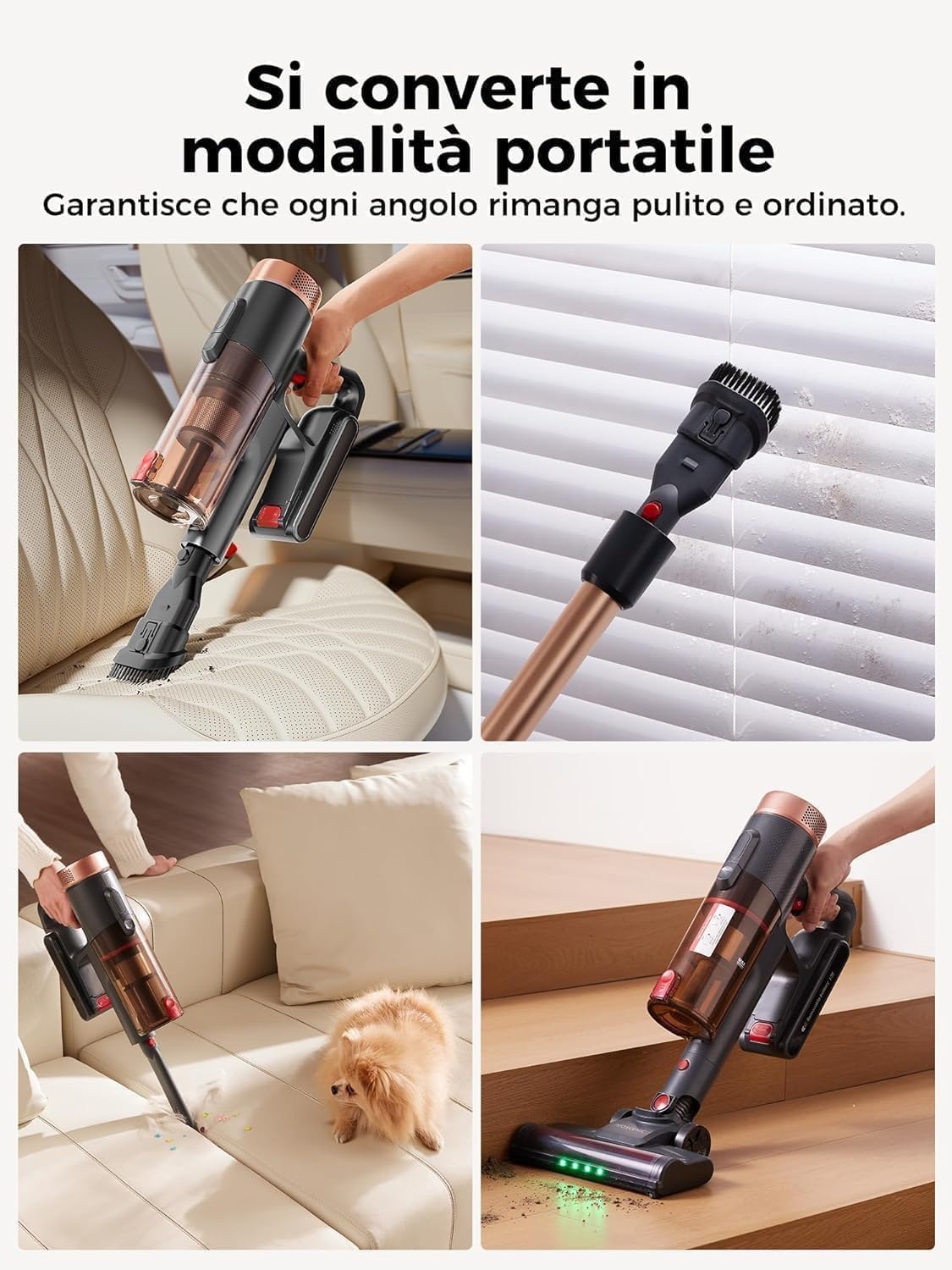 Proscenic P11 Ultra+ Draadloze stofzuiger, 50 kPa, 50 minuten, 500 W, krachtige draadloze stofzuiger, anti-klitborstel, telescopische lichte stofzuiger voor tapijten, dierenharen, harde vloeren en