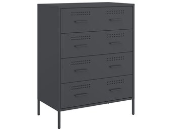 vidaXL Dressoir 68x39x89 cm staal antracietkleurig
