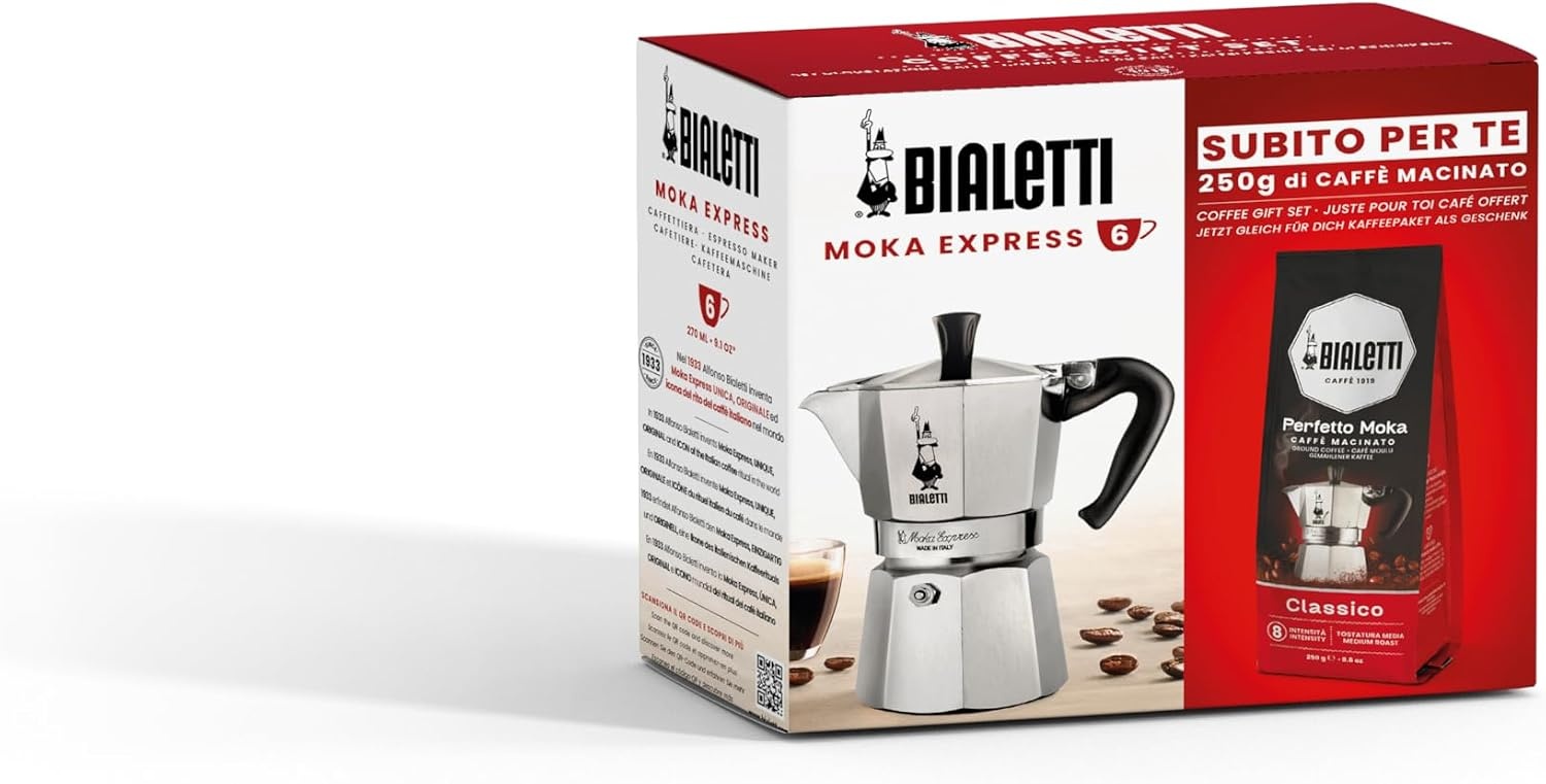 Bialetti Moka Express Espresso Maker - Zilver - 9 kopjes