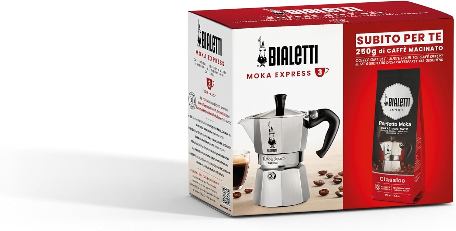 Bialetti Moka Express Espresso Maker - Zilver - 9 kopjes