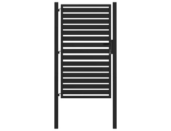 vidaXL Tuinpoort afsluitbaar 100x150 cm aluminium zwart