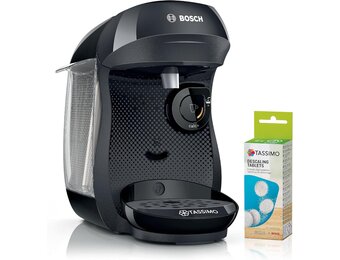 Bosch Tassimo Happy Friendly TAS102EA Multidrankmachine, voor maximaal 70 dranken, OneTouch, tellibrew™, ontkalkingstabletten, zwart