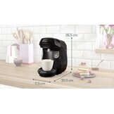 Bosch Tassimo Happy Friendly TAS102EA Multidrankmachine, voor maximaal 70 dranken, OneTouch, tellibrew™, ontkalkingstabletten, zwart