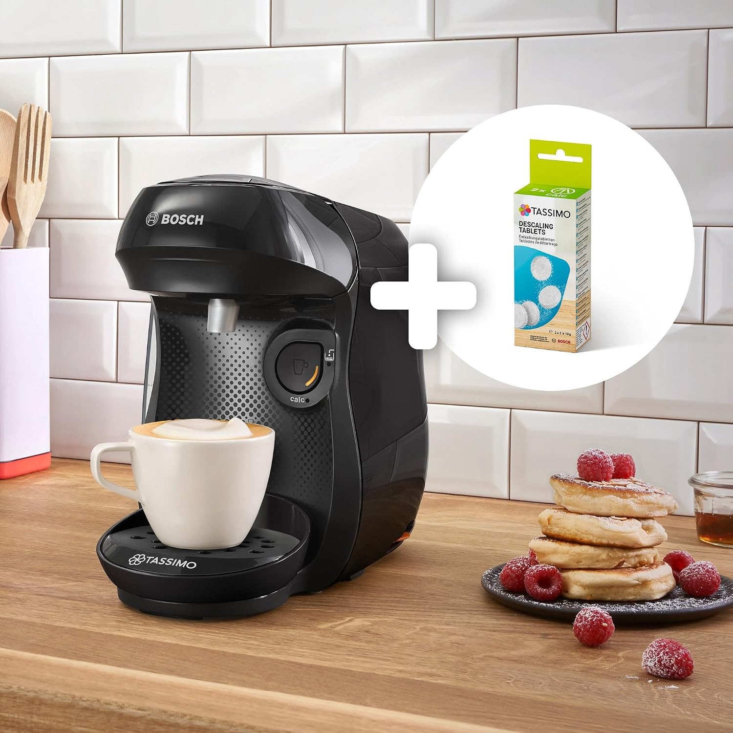 Bosch Tassimo Happy Friendly TAS102EA Multidrankmachine, voor maximaal 70 dranken, OneTouch, tellibrew™, ontkalkingstabletten, zwart