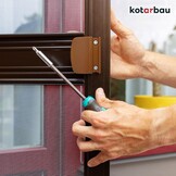 KOTARBAU Balkondeursnapper Praktische balkondeurgreep 6. Verschillende kleuren veilig rokers terrassen deurklink handvat sluiten handvat handvat universele (bruin)