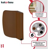 KOTARBAU Balkondeursnapper Praktische balkondeurgreep 6. Verschillende kleuren veilig rokers terrassen deurklink handvat sluiten handvat handvat universele (bruin)