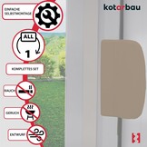 KOTARBAU Balkondeursnapper Praktische balkondeurgreep 6. Verschillende kleuren veilig rokers terrassen deurklink handvat sluiten handvat handvat universele (bruin)