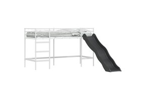 Kinder Loftbed met Glijbaan Wit/Antraciet 75x190 cm - 59% Korting