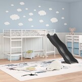 vidaXL Kinder loft bedframe met glijbaan Wit en Antraciet 75 x 190 cm