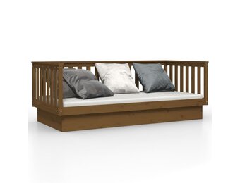 vidaXL Slaapbank 100 x 200 cm massief grenenhout honingbruin