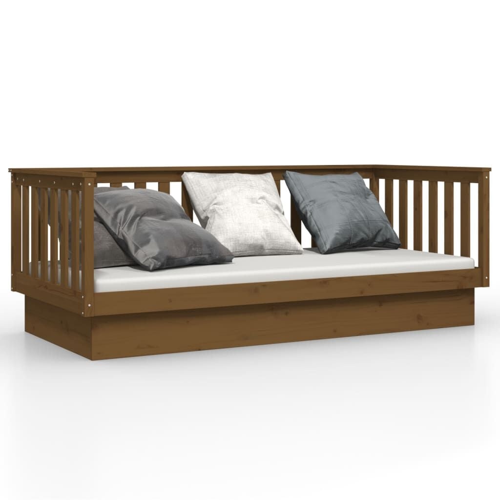 vidaXL Slaapbank 100 x 200 cm massief grenenhout honingbruin