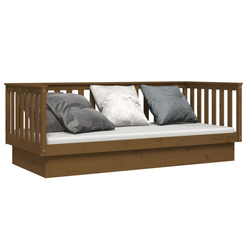 vidaXL Slaapbank 100 x 200 cm massief grenenhout honingbruin