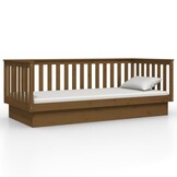 vidaXL Slaapbank 100 x 200 cm massief grenenhout honingbruin