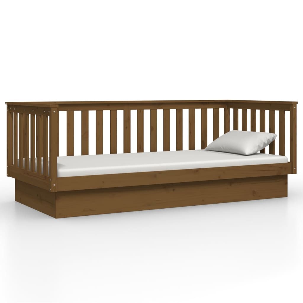 vidaXL Slaapbank 100 x 200 cm massief grenenhout honingbruin
