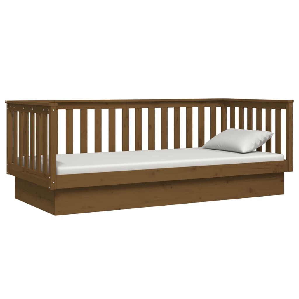 vidaXL Slaapbank 100 x 200 cm massief grenenhout honingbruin