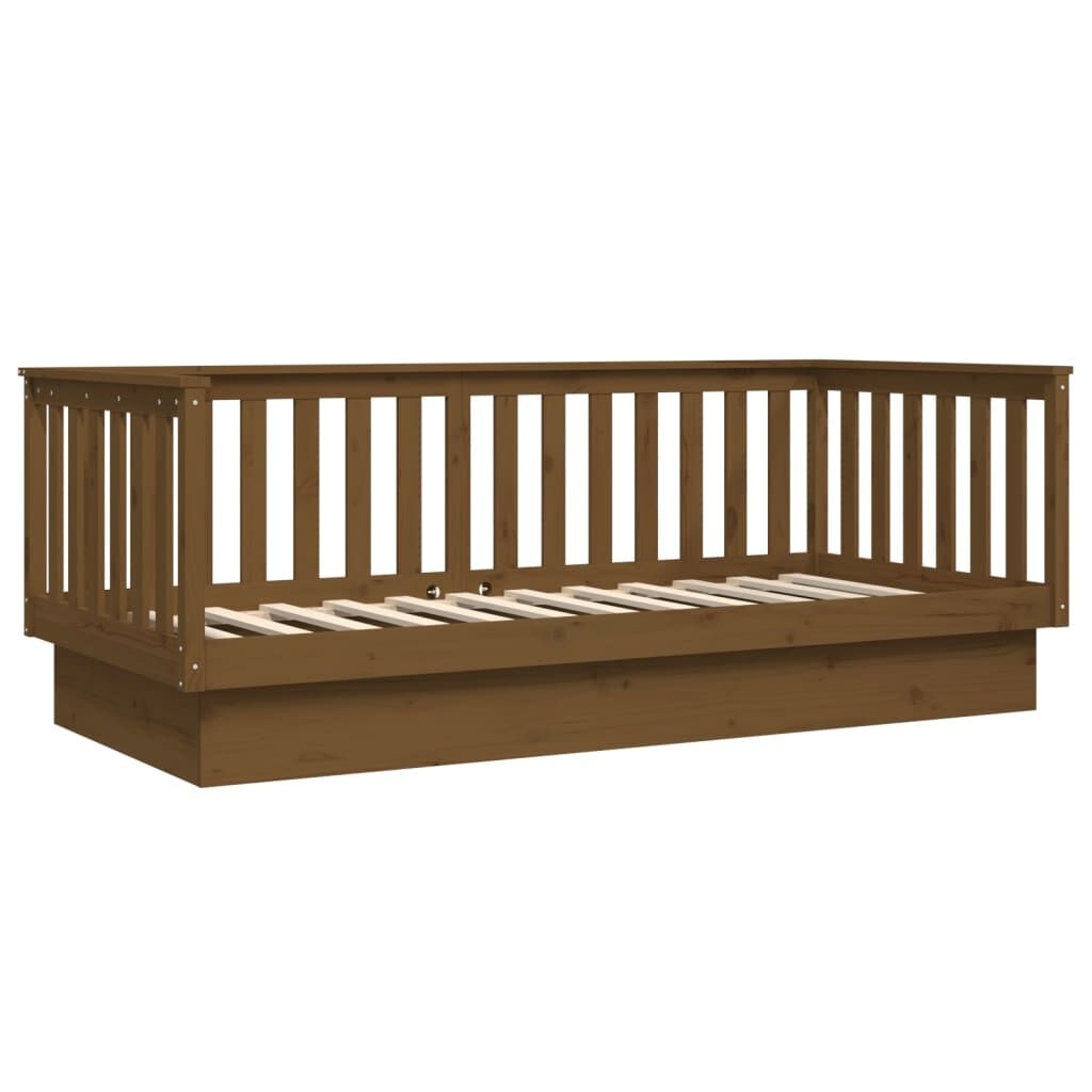 vidaXL Slaapbank 100 x 200 cm massief grenenhout honingbruin