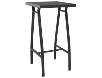 vidaXL Tuinbartafel 60x60x110 cm gehard glas zwart
