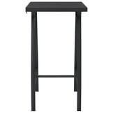 vidaXL Tuinbartafel 60x60x110 cm gehard glas zwart