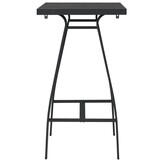 vidaXL Tuinbartafel 60x60x110 cm gehard glas zwart