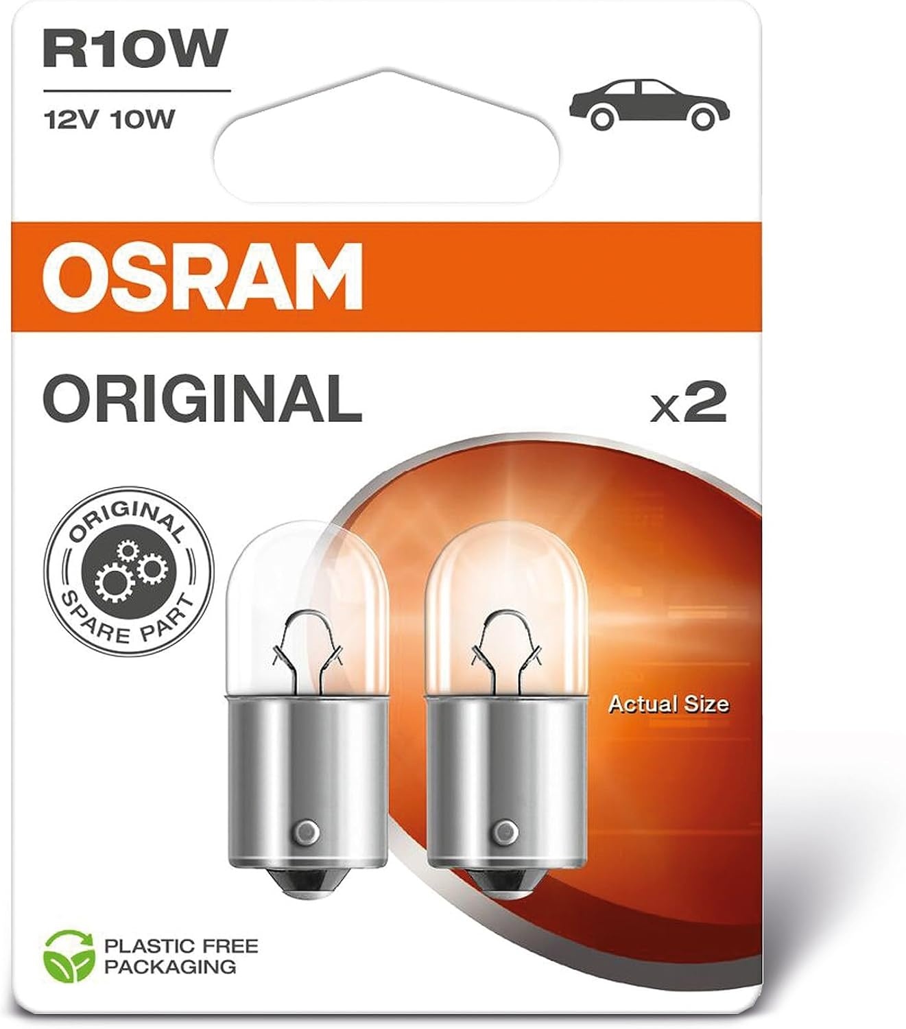 OSRAM ORIGINAL LINE 12V, P21W, signaallamp, Metalen Voet, Dubbele Blister, (2 lampen)