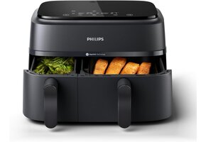 Dubbele Airfryer 9L Zwart met 54% Korting - Licht Gebruikt
