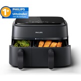 Philips Dubbele Airfryer 9L - 2 baklades, touchscreen