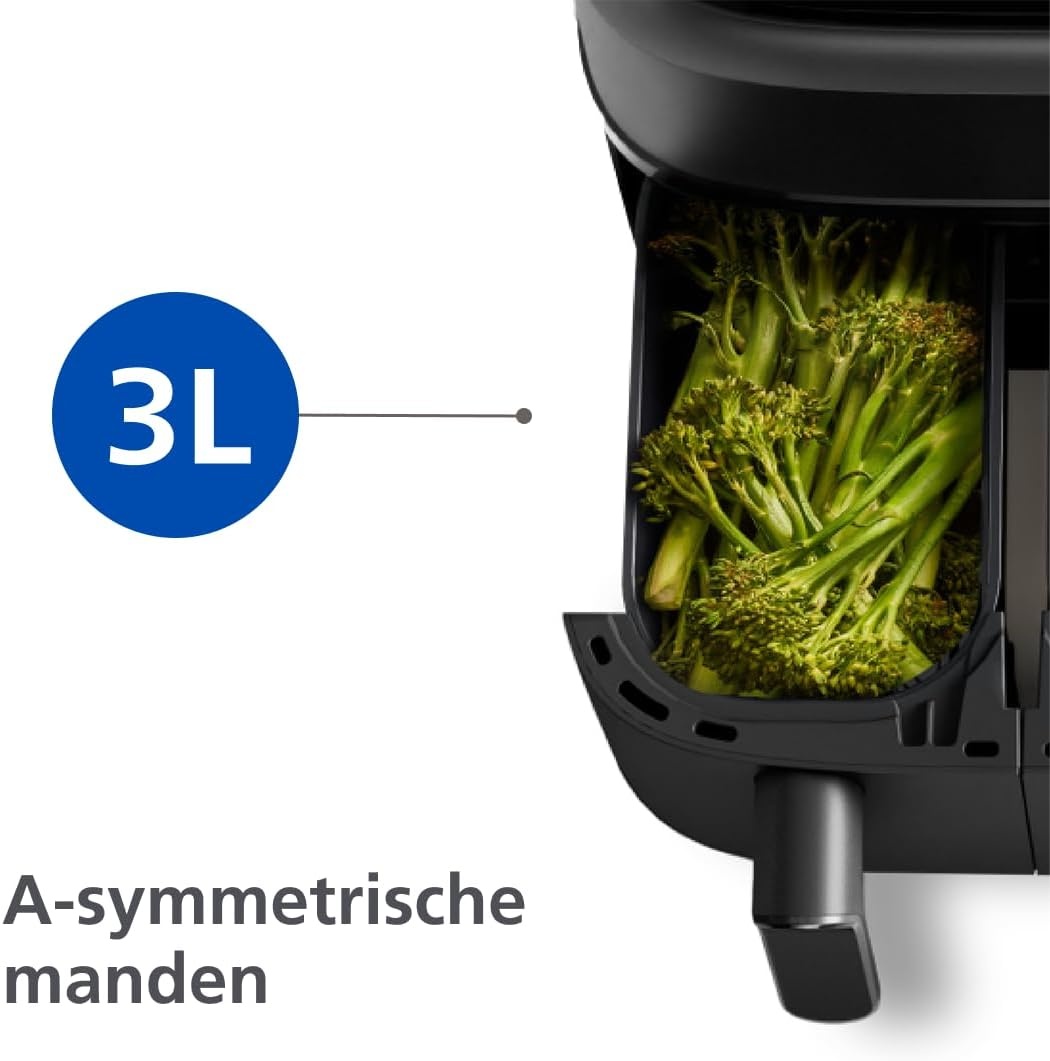 Philips Dubbele Airfryer 9L - 2 baklades, touchscreen