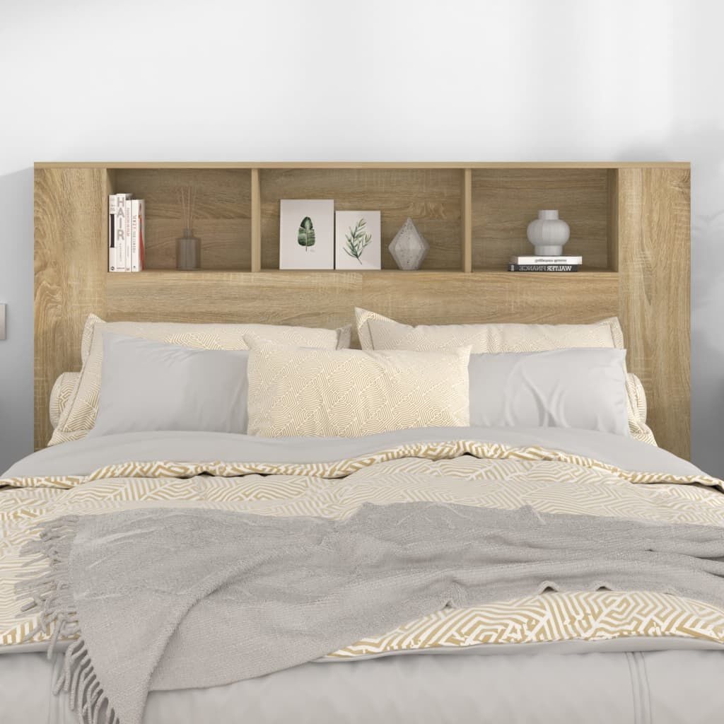 vidaXL Hoofdbordkast 160x18,5x104,5 cm sonoma eikenkleurig
