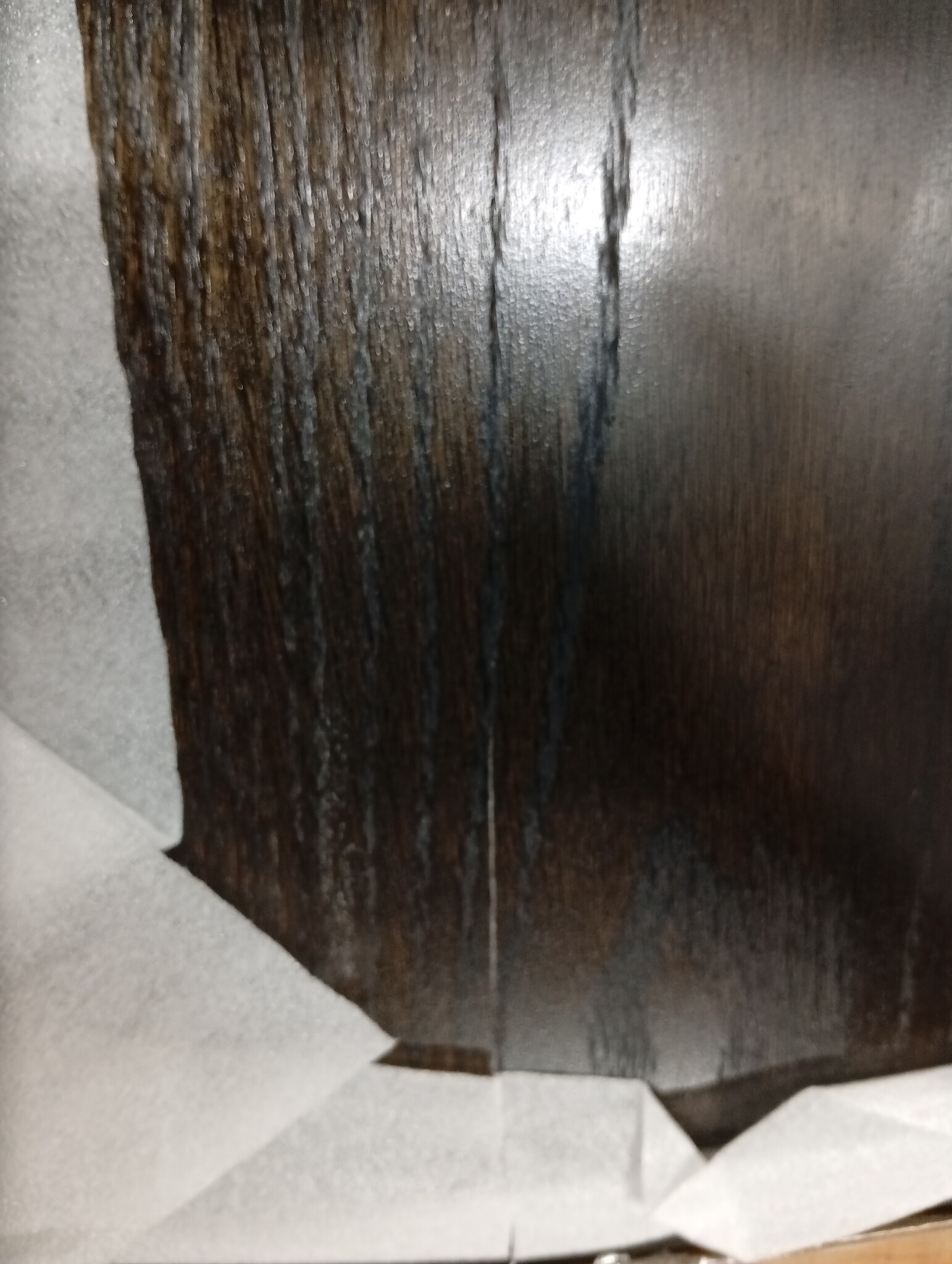 vidaXL Tafelblad natuurlijke rand 100x50x2 cm eikenhout donkerbruin