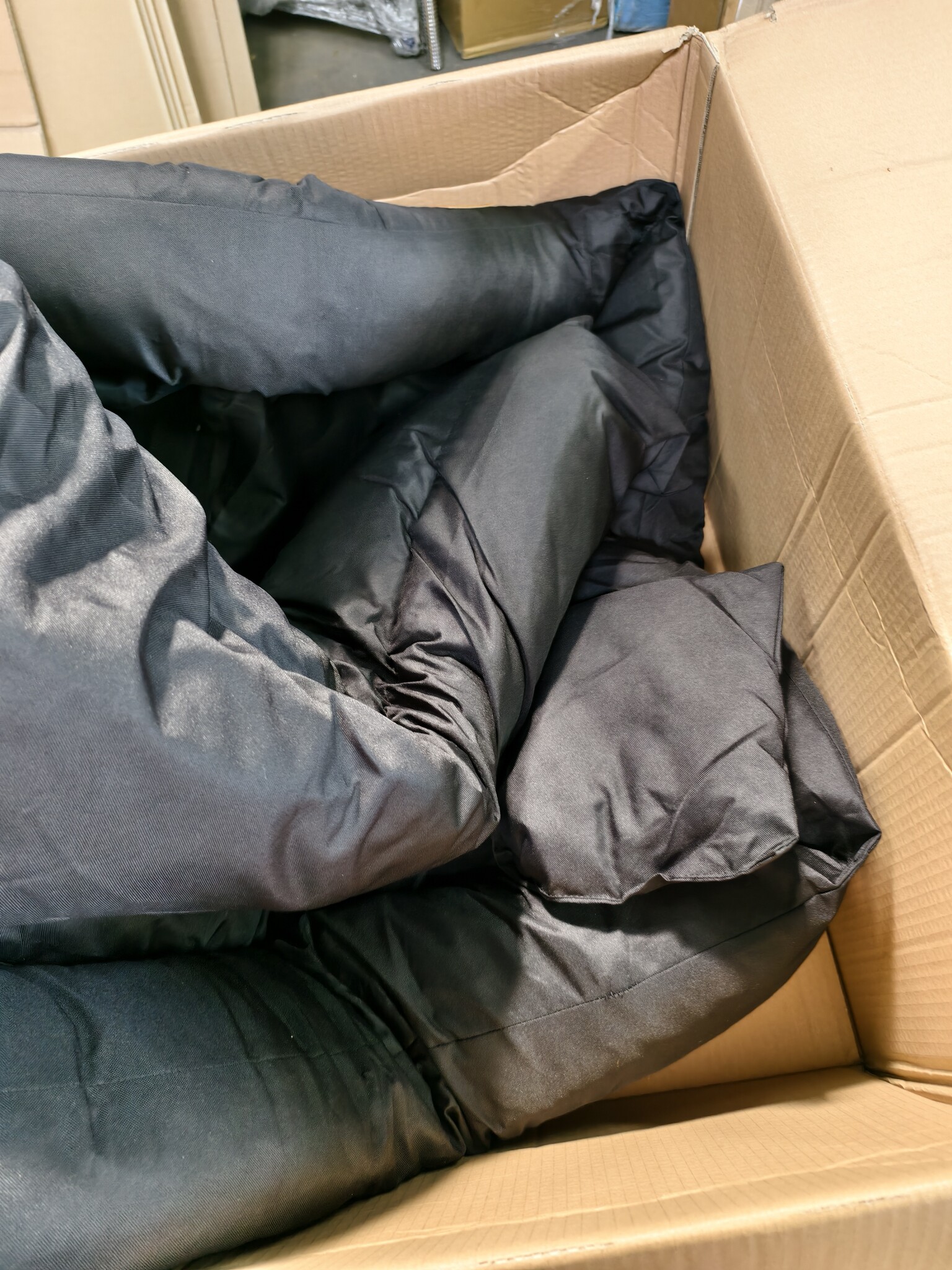 XXL Hondenbed van zwart kunstleer - hondenkussen hondensofa kattenbed hondenkorf - waterdicht