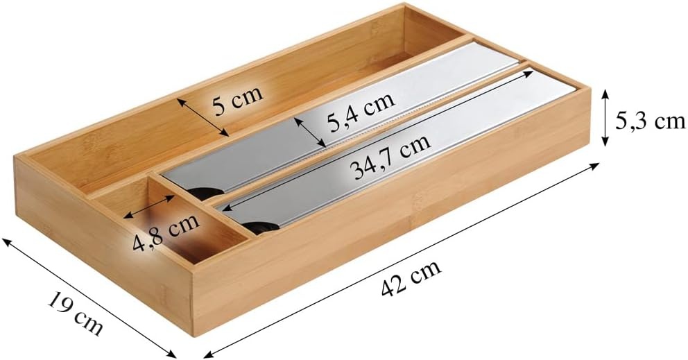 Kesper 58041 13 Foliedispenser Voor De Lade, Bruin, 42 x 19 x 5,4 cm