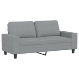 vidaXL Tweezitsbank 140 cm stof lichtgrijs