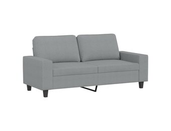 vidaXL Tweezitsbank 140 cm stof lichtgrijs