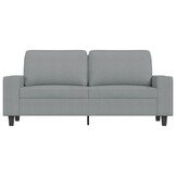 vidaXL Tweezitsbank 140 cm stof lichtgrijs