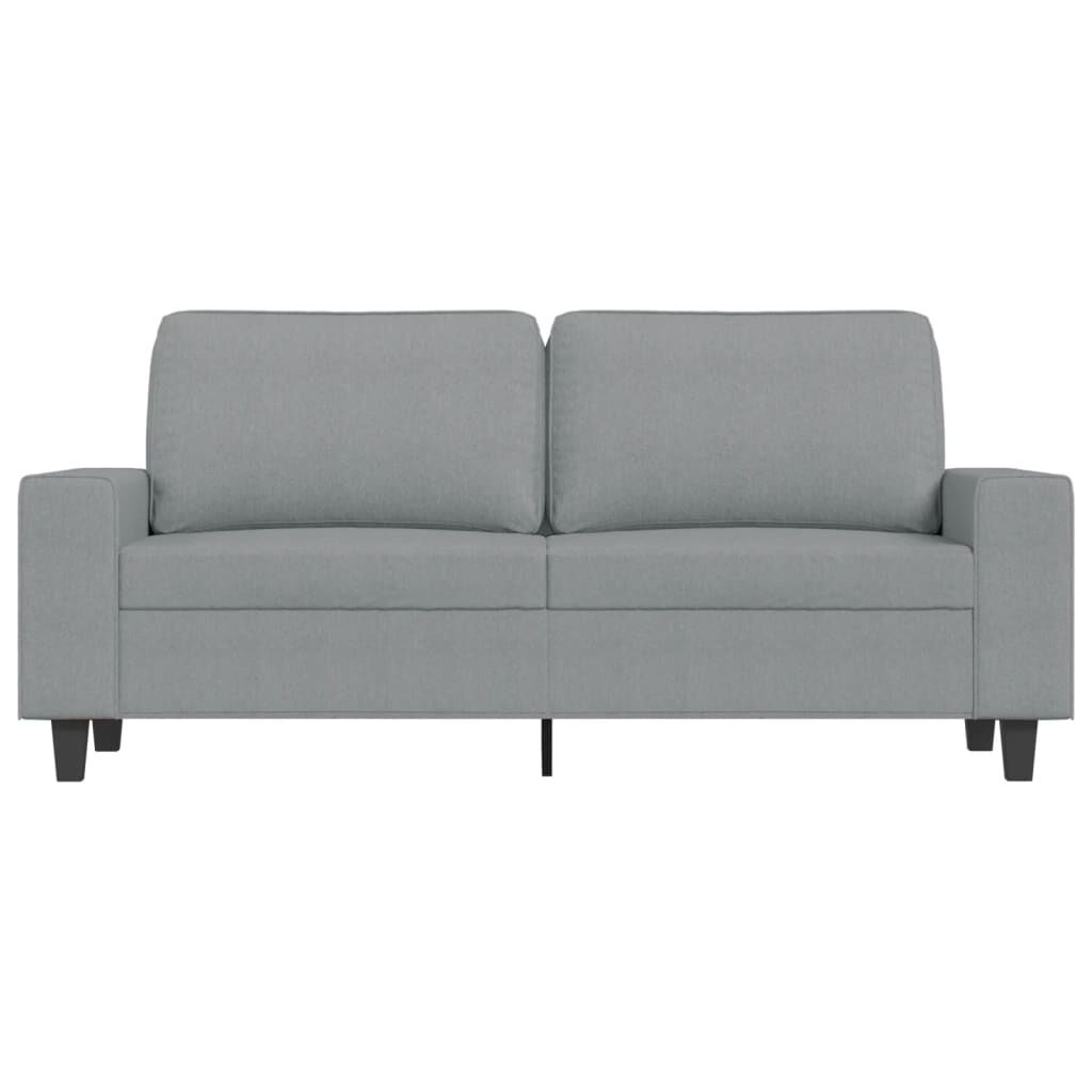 vidaXL Tweezitsbank 140 cm stof lichtgrijs