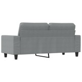 vidaXL Tweezitsbank 140 cm stof lichtgrijs