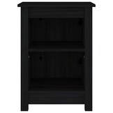vidaXL Nachtkastjes 2 st 40x35x55 cm massief grenenhout zwart