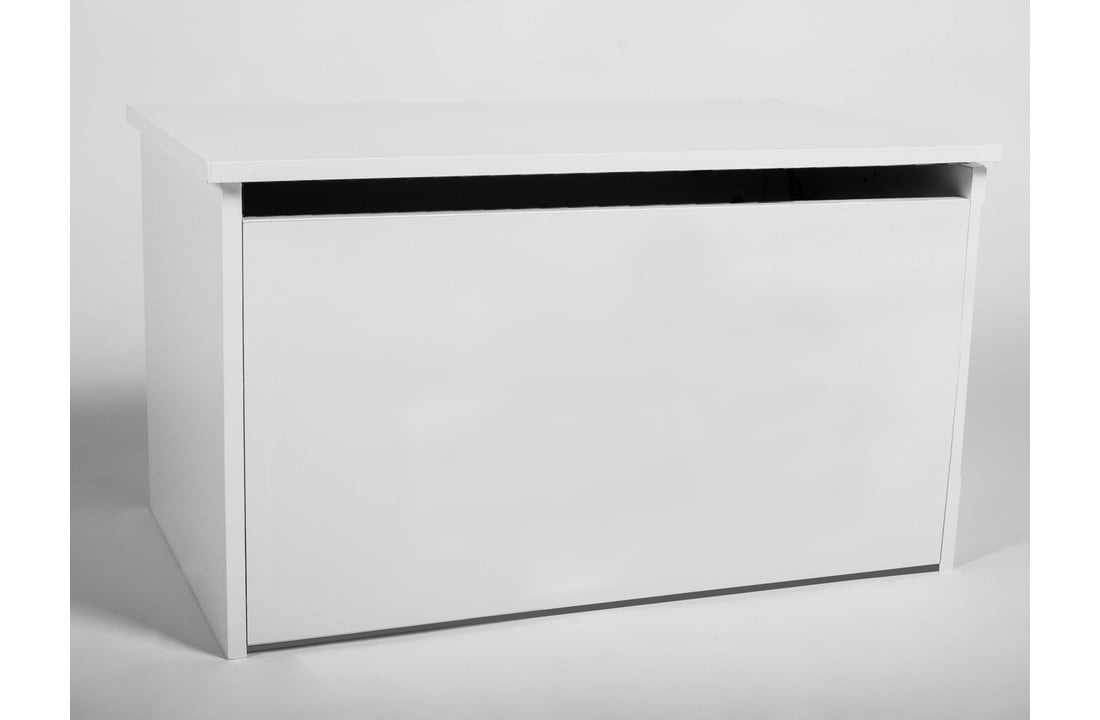 Speelgoedkist wit - opbergbox speelgoed - 73x42x40 cm - gasveer klep