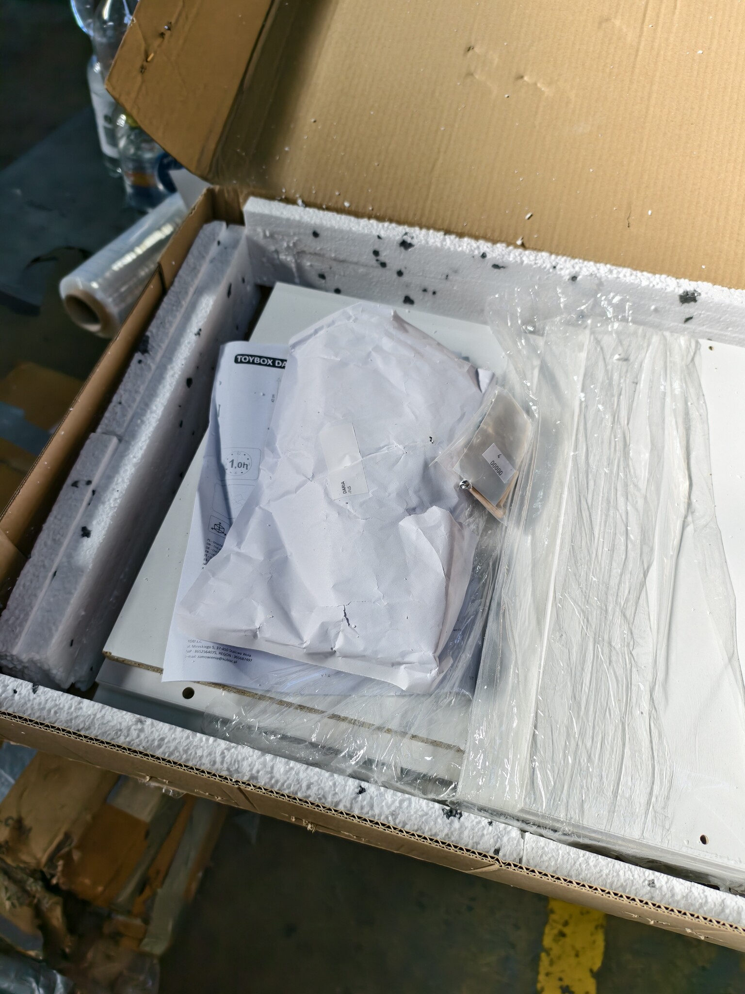 Speelgoedkist wit - opbergbox speelgoed - 73x42x40 cm - gasveer klep