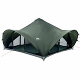vidaXL Tipi Tent 18.0-persoons Leger groen Polyester en staal