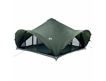 vidaXL Tipi Tent 18.0-persoons Leger groen Polyester en staal